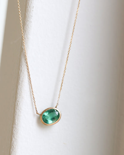 Collet Necklace - Emerald -