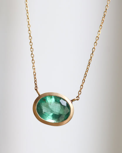 Collet Necklace - Emerald -